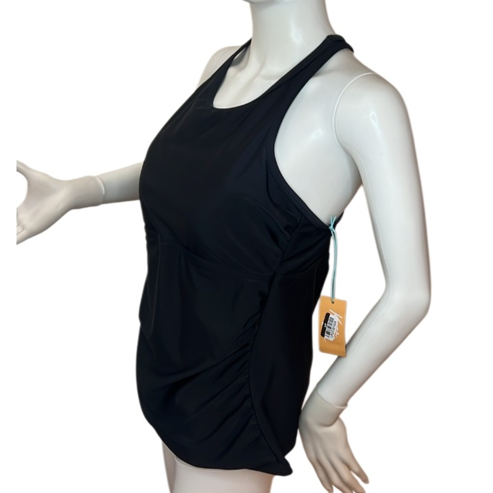 Kona Sol Tankini Elegant Black Swimwear Size 12-14 (L) Adjustable Straps - Picture 5 of 14